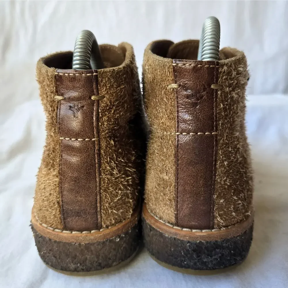 Trask Carissa Women's Suede Horn Toggle Desert Chukka Ankle Boots Brown Size 8